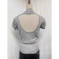 Women's Knitted Short Sleeves velvet Sweater